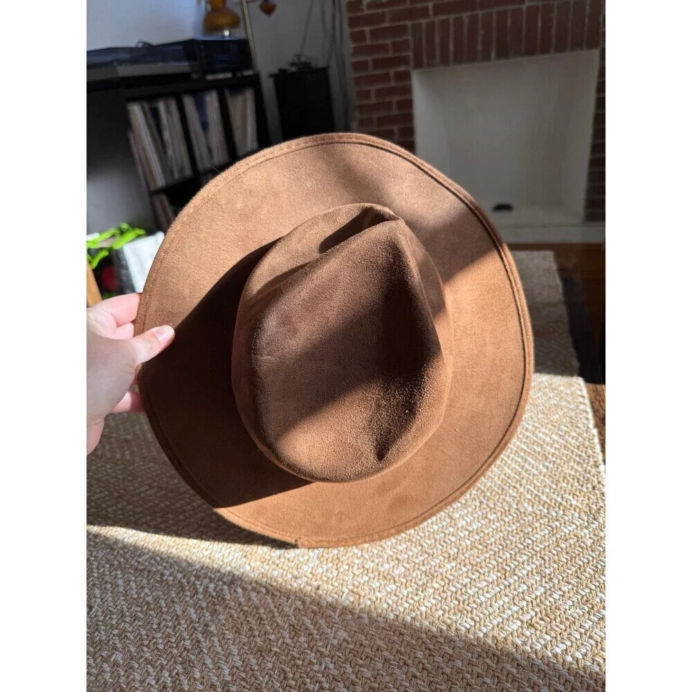 Brown Faux Suede Costume Hat